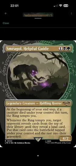 MTG Smeagol, Helpful Guide Lotr Showcase: Tales of Middle-earth 822 *SURGE FOIL* - Image 1
