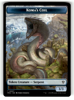 Tentacle // Koma's Coil Double-Sided Token 9 // 7 Normal T Commander: Murders at - Image 2