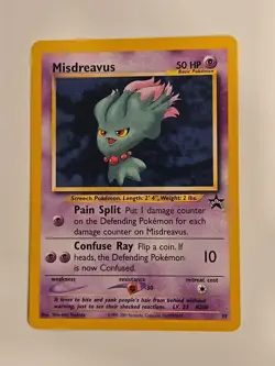 Pokemon MISDREAVUS WOTC Black Star Promo Card # 39 Vintage RARE MP READ - Image 1
