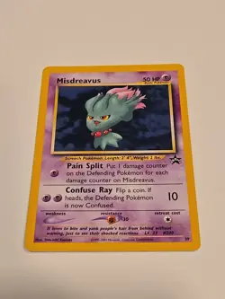 Pokemon MISDREAVUS WOTC Black Star Promo Card # 39 Vintage RARE MP READ - Image 2