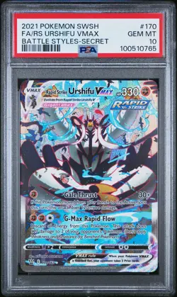 POKEMON SWORD & SHIELD BATTLE STYLES #170 FA/RS URSHIFU VMAX SAR GEM MT PSA 10 - Image 1