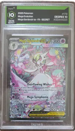 Pokemon 2025 Mega Gardevoir ex 178/132 SIR Mega Evolution English GEM MT 10 - Image 1