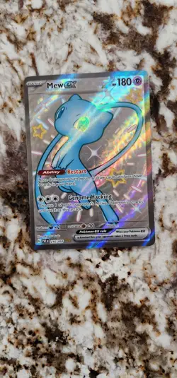 Pokemon Mew EX Full Art Shiny Ultra Rare Holo 216/091 SV: Paldean Fates NM - Image 1