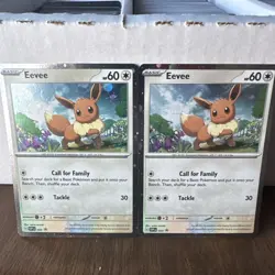 Pokemon TCG Eevee SVP043-HOLO Black Star Promo Mint/Near Mint X2 - Image 1