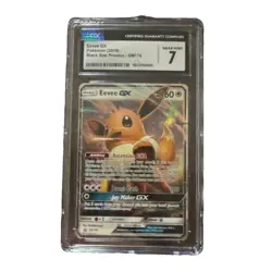 Eevee GX SM174 Sun & Moon Ultra Rare Holo Black Star Promo Pokemon Card NM CGC 7 - Image 1