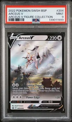 PSA 9 ARCEUS V SWSH204 BLACK STAR PROMO FIGURE COLLECTION SWORD & SHIELD POKEMON - Image 1