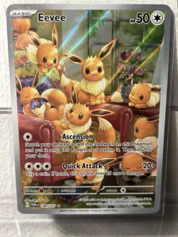 Pokemon TCG Twilight Masquerade Eevee Art Rare Card M-NM Condition - Image 1