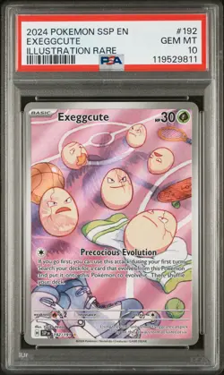 PSA 10 Exeggcute IR 192/191 Illustration Rare Surging Sparks Pokemon SSP Gem - Image 1