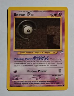 Pokemon - Unown C - Neo Destiny 57/105 - Uncommon - NM - Image 1