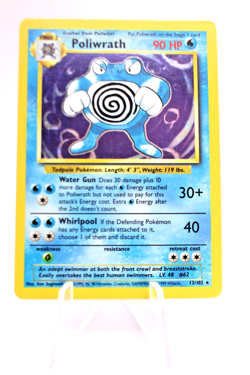 Pokemon Poliwrath 013/102 Base Set Holo Unlimited - Image 1