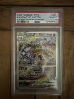 Pokemon SPANISH SWSH- Mewtwo VSTAR VASTRO PSA 10 Crown Zenith GG44 - Image 1