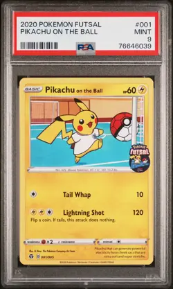 2020 Pokemon Futsall Pikachu On The Ball 001/005 - PSA 9 - Image 1