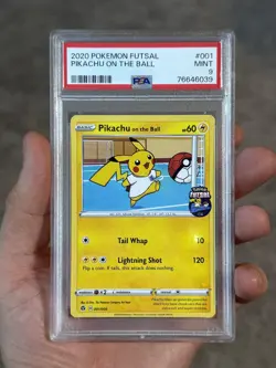 2020 Pokemon Futsall Pikachu On The Ball 001/005 - PSA 9 - Image 3
