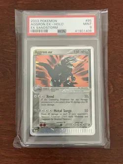 2003 Pokemon Sandstorm Aggron ex Holo 95/100 PSA 9 MINT - Image 1