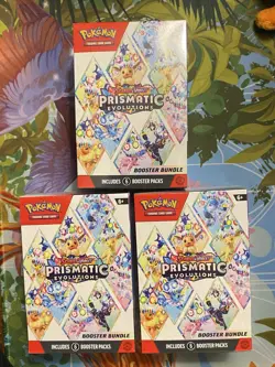 Pokemon TCG: S&V Prismatic Evolutions Booster Bundle Factory Sealed x3 - Image 1