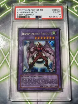 YuGiOh Elementarheld Air Neos Ultra Rare 1. Auflage PSA 6 STON-DE034 Vintage - Image 1