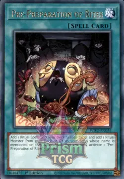 1st ed Pre-Preparation of Rites rare WISU-EN056 Yugioh - Image 1