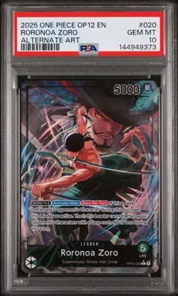 Roronoa Zoro (Alternate Art) OP12-020 Legacy of the Master Leader Foil PSA 10 - Image 1