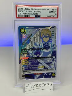 Union Arena Sword Art Online Eugo Parallel 2 Star Signed PSA 10 - Image 1