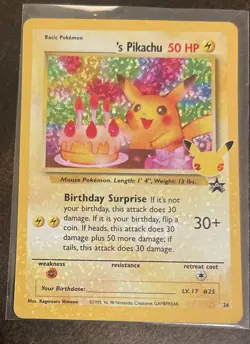 Pokemon TCG Birthday Pikachu Classic Collection 24 Celebrations - Image 1