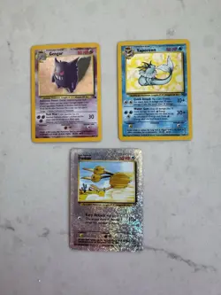 Pokemon Holo Card Lot Vintage Gengar Vaporeon Doduo Legendary Reverse MP - HP - Image 1