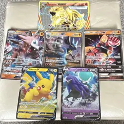 Pokemon TCG 6 Card Lot – Pikachu V, Arcanine BREAK, Lycanroc GX, Lucario GX - Image 1