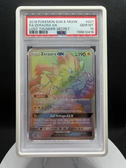 Pokemon Zeraora GX 221/214 S&M Lost Thunder Secret - PSA 10 gem mint - Image 1