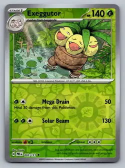 Pokemon TCG SV: Prismatic Evolutions Exeggutor 002/131 Reverse Holo - Image 1