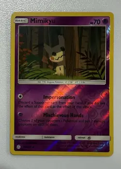 Pokemon Mimikyu 96/236 SM Cosmic Eclipse Reverse Holo NM - Image 1