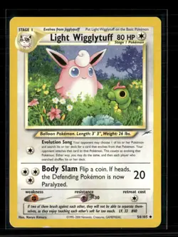 Pokemon 2002 Neo Destiny Light Wigglytuff #54/105 - Image 1
