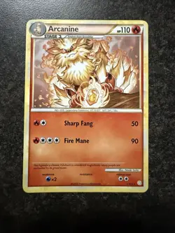 Arcanine #1/123 - Pokemon TCG - HeartGold & SoulSilver - Rare - NM Non Holo - Image 1