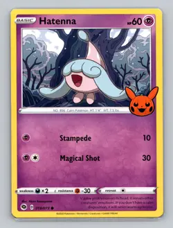 Hatenna 018/073 (Trick or Trade Stamped) Champion's Path Common Pokemon TCG - Image 1