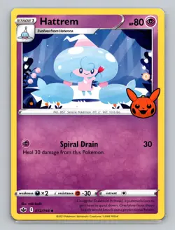Hattrem 072/198 (Trick or Trade Stamped) Chilling Reign Uncommon Pokemon TCG - Image 1