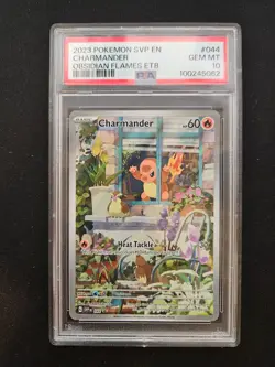 PSA 10 GEM MINT Charmander Obsidian Flames ETB Promo Pokemon SVP 044 - Image 1