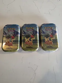 Pokemon Ascended Heroes Mini Tin Set of 3 Pikachu - Image 1