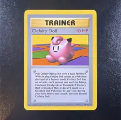 Pokemon Clefairy Doll 70/102 Base Set Shadowless Rare MP - Image 1