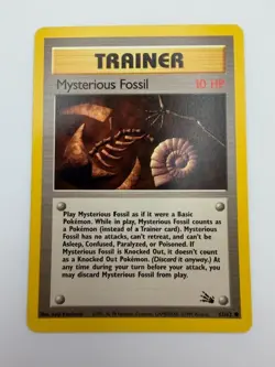 #62/62 Mysterious Fossil Normal Common Pokemon Fossil Vintage LP (See Photos) - Image 1