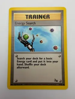 #59/62 Energy Search Normal Common - Pokemon TCG Fossil Vintage LP (See Photos) - Image 1