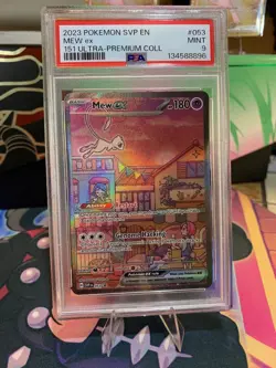2023 POKEMON SVP EN-SV BLACK STAR PROMO 151 ULTRA-PREM COLL #053 MEW EX PSA 9 - Image 3
