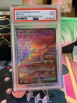 2023 POKEMON SVP EN-SV BLACK STAR PROMO 151 ULTRA-PREM COLL #053 MEW EX PSA 9 - Image 4