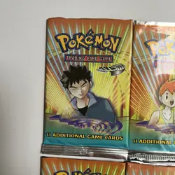 Gym Heroes empty booster packs set of 4 Complete Pokemon Artwork Set cut tops - Image 2