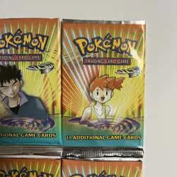 Gym Heroes empty booster packs set of 4 Complete Pokemon Artwork Set cut tops - Image 3