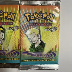 Gym Heroes empty booster packs set of 4 Complete Pokemon Artwork Set cut tops - Image 4