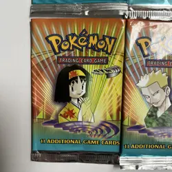 Gym Heroes empty booster packs set of 4 Complete Pokemon Artwork Set cut tops - Image 5