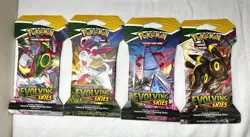 Pokemon Evolving Skies Sword/Shield Sleeved Booster Pack Art Set of 4 - Image 1