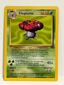 Vintage 1999 Pokemon TCG Jungle VILEPLUME NON-HOLO Rare 31/64 LP English, Unltd. - Image 1