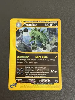 Pokemon Base Set Expedition #66/165 non-holo TYRANITAR - Image 1