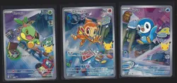 Pokemon 1st Partner Illustration Collections Turtwig #40 Chimchar #41 Piplup #42 - Image 1