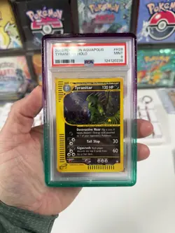 2003 POKEMON AQUAPOLIS #H28 TYRANITAR-HOLO PSA 9 - Image 4