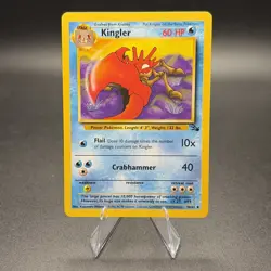 Pokemon Kingler 38/62 Fossil Regular - NM - Image 1
